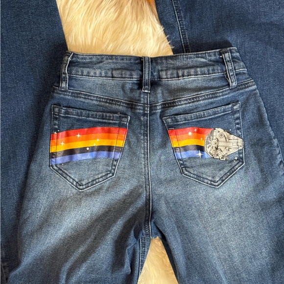 Her Universe Star Ward Solo Bell Bottom Jeans Size 0 - Picture 2 of 12